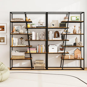 180 cm Tall Bookshelf, 7-Tier Industrial Etagere Bookcase
