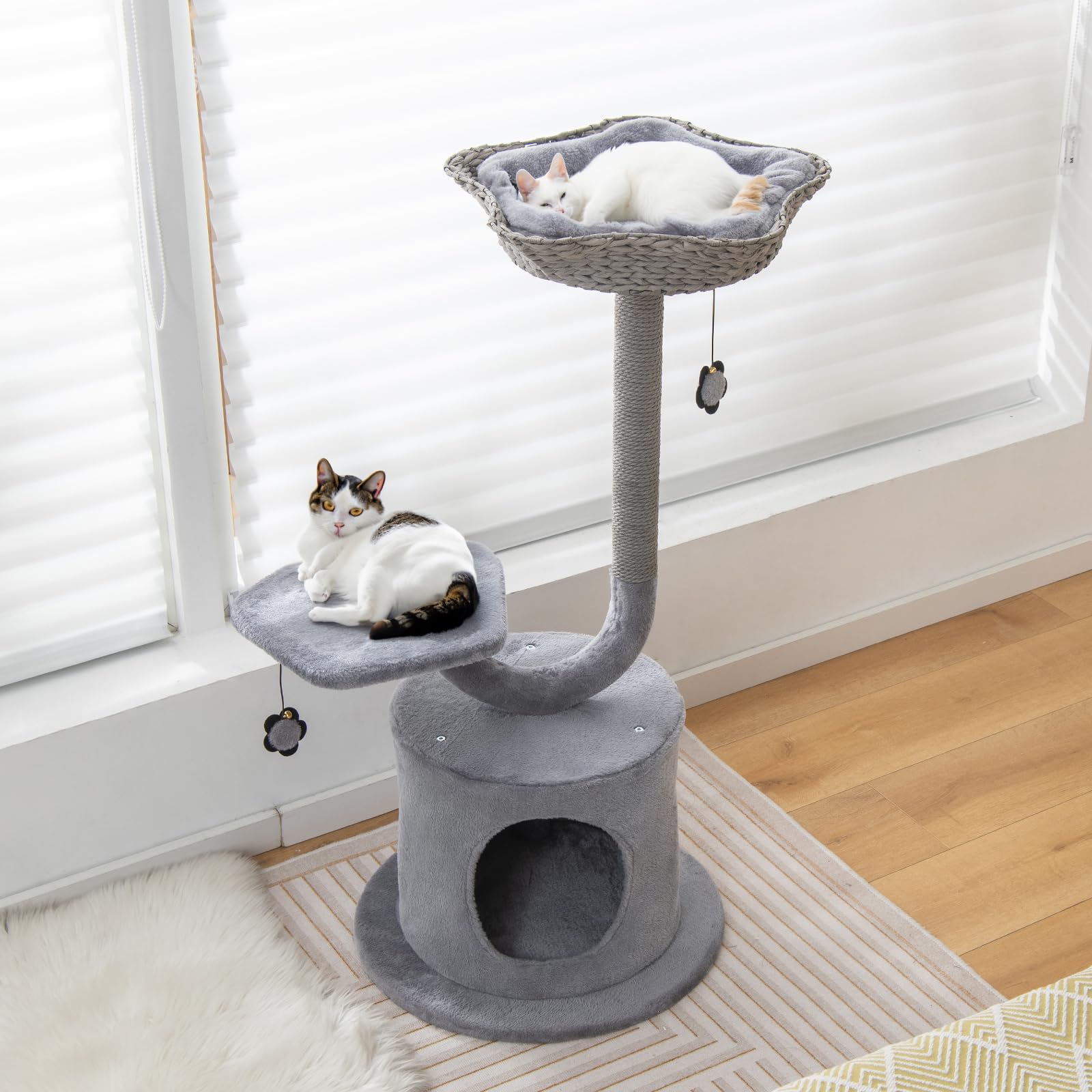 Cat Tree for Indoor Cats, 106 CM Tall Cat Tower