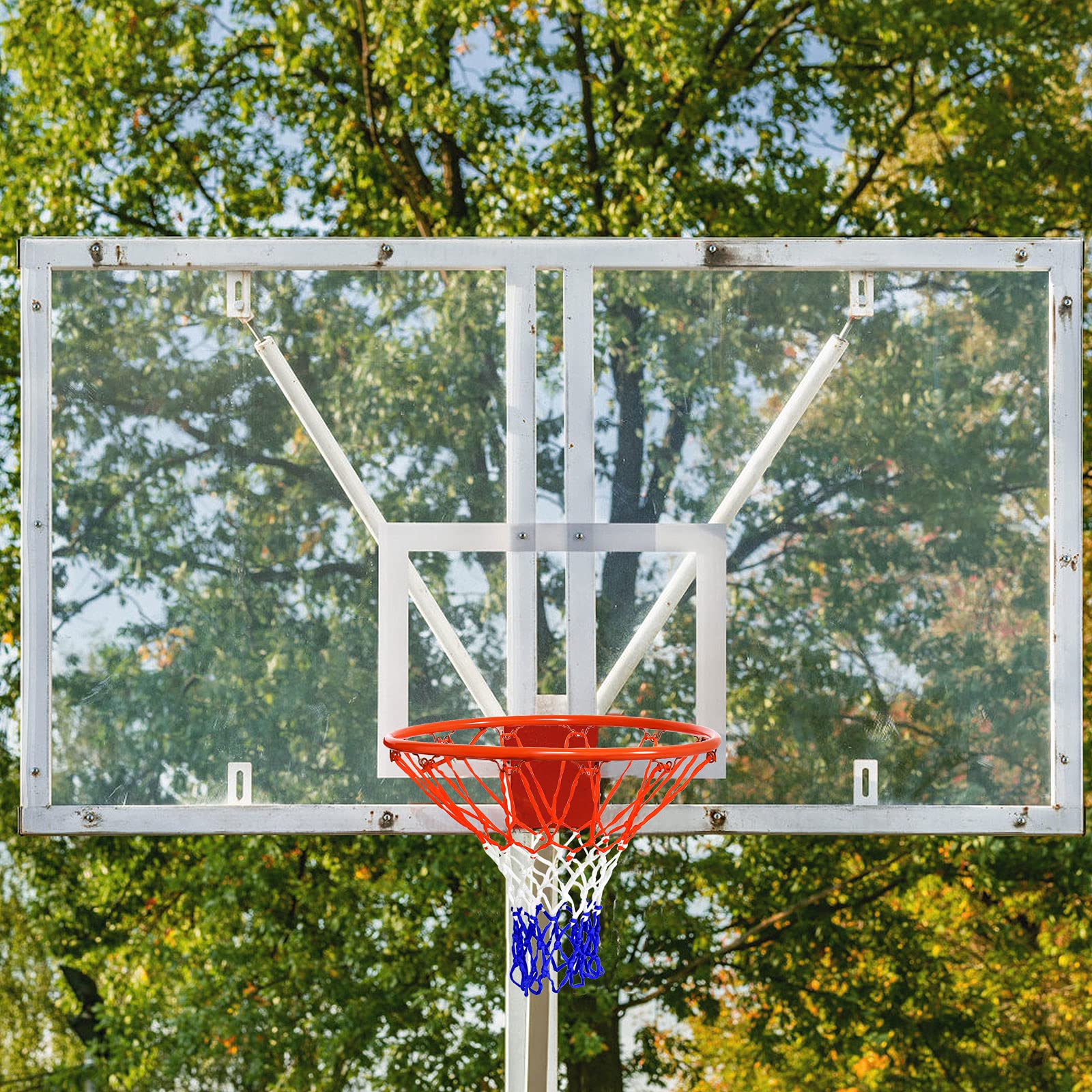46 CM Basketball Rim Replacement, Heavy-Duty Wall Mounted 18“ Basketball Hoop Net