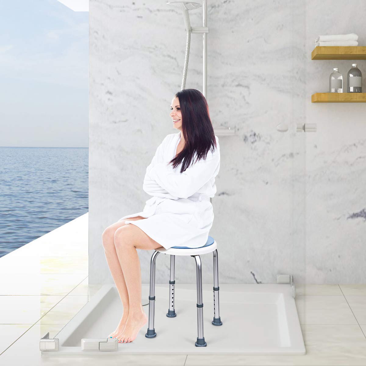 Giantex 360° Rotating Shower Stool