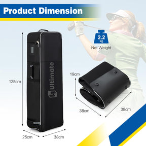 Heavy-Duty 600D Oxford Wear Resistant, Waterproof & Foldable Golf Bag w/ Wheels