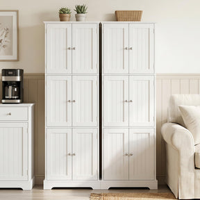 Tall Bathroom Storage Cabinet with 6 Doors, 60 x 30 x 160 CM