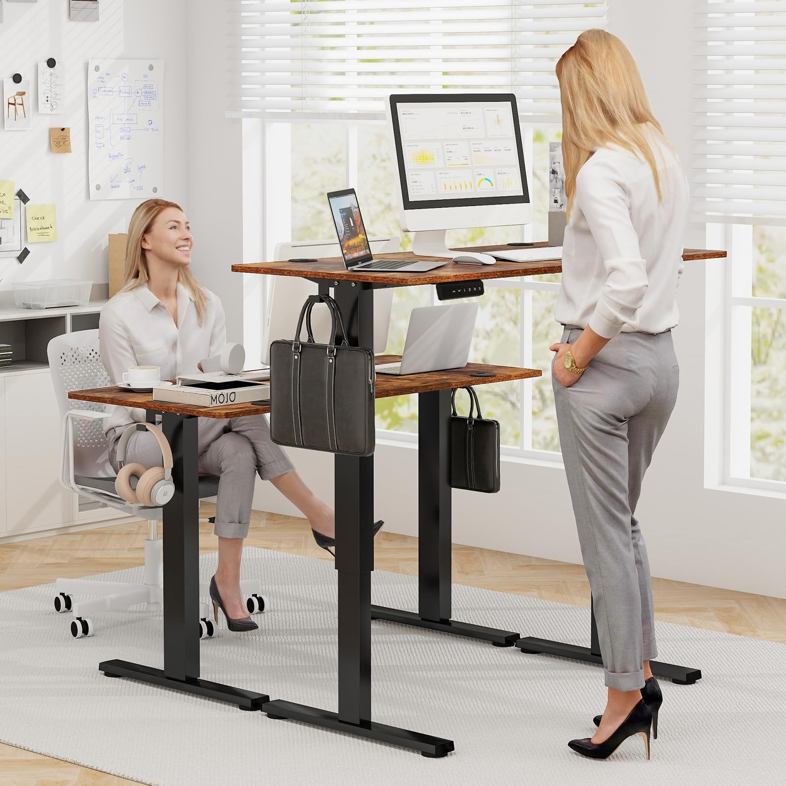 Giantex Electric Standing Desk, 120 x 60 cm Sit Stand Home Office Desk