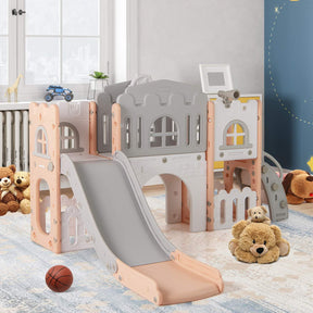 HONEY JOY All in 1 L-Shaped Slide for Toddlers Age 1-3