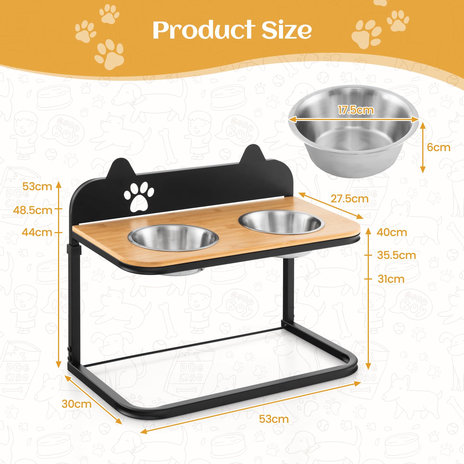 Elevated Dog Bowls, Metal Raised Dog Bowl Stand