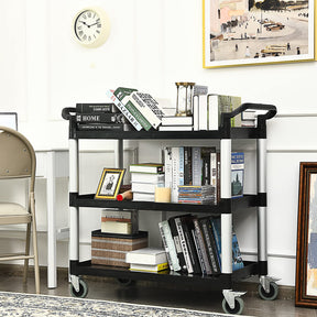 Giantex 3-Tier Rolling Utility Cart, Heavy Duty Food Service Cart