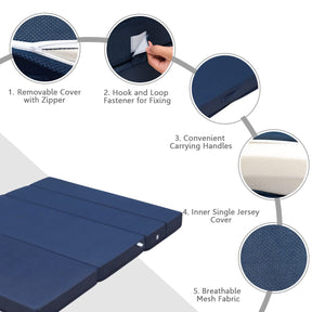 Giantex 10cm Folding Mattress, Portable Sofa Bed Play Mat for Guests Kids