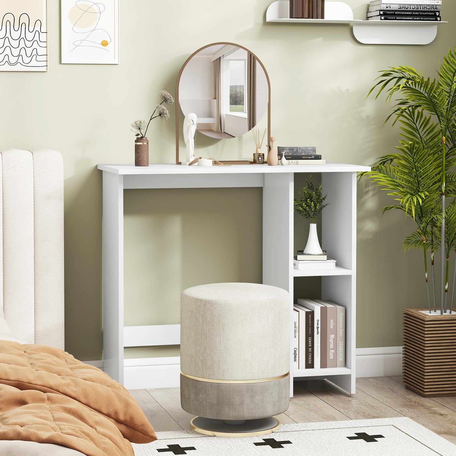 Small Computer Desk with Storage