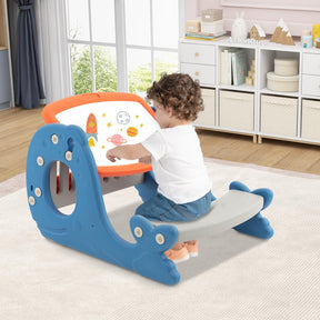 Convertible Kids Activity Table Set with Whiteboard for Kids