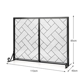 Giantex 113cm x 85cm Double-Door Fireplace Screen