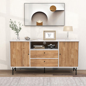 Giantex Buffet Sideboard, Mid Century Modern Coffee Bar Station
