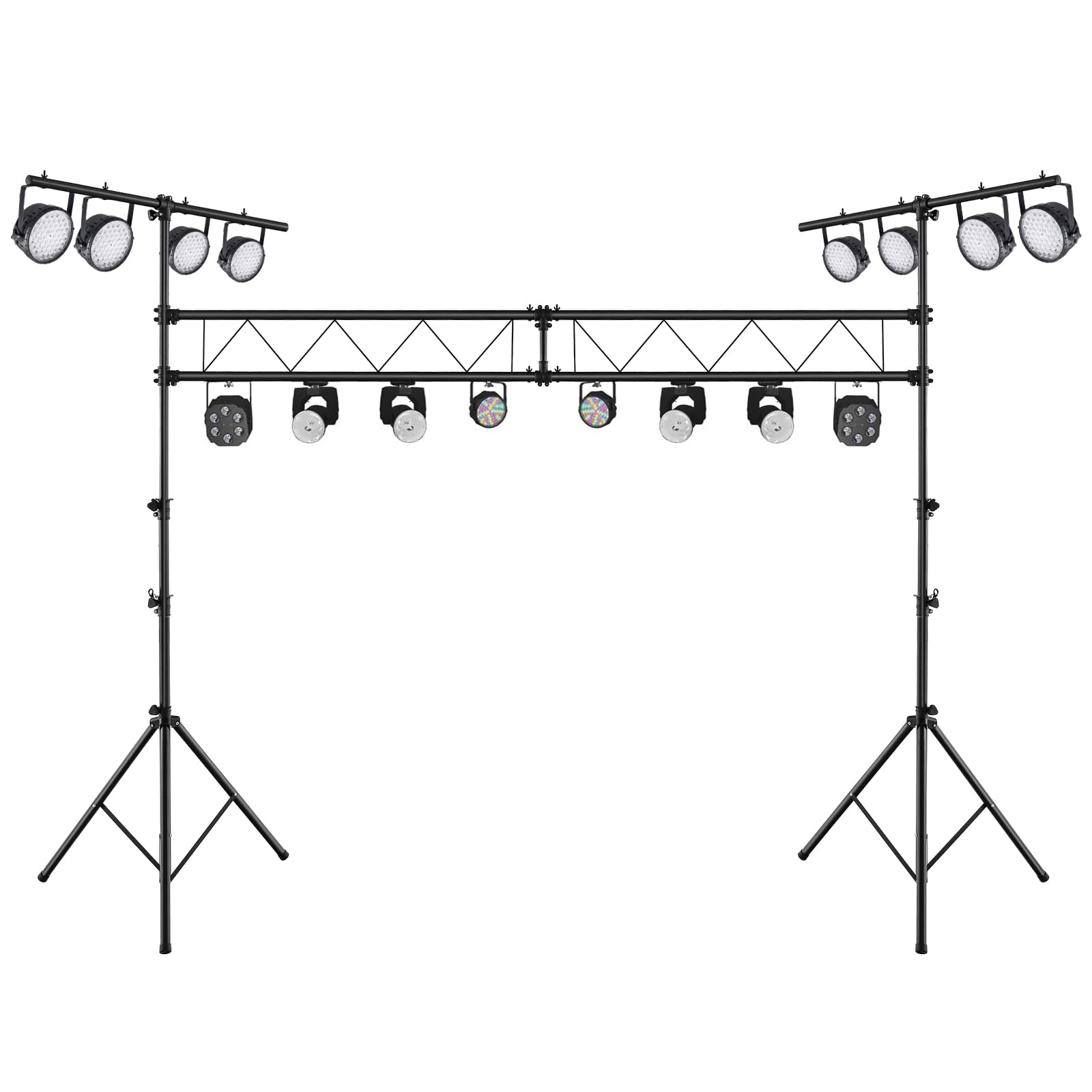 Giantex 4m Lighting Truss System, Heavy Duty Metal Lighting Stand with Adjustable Height