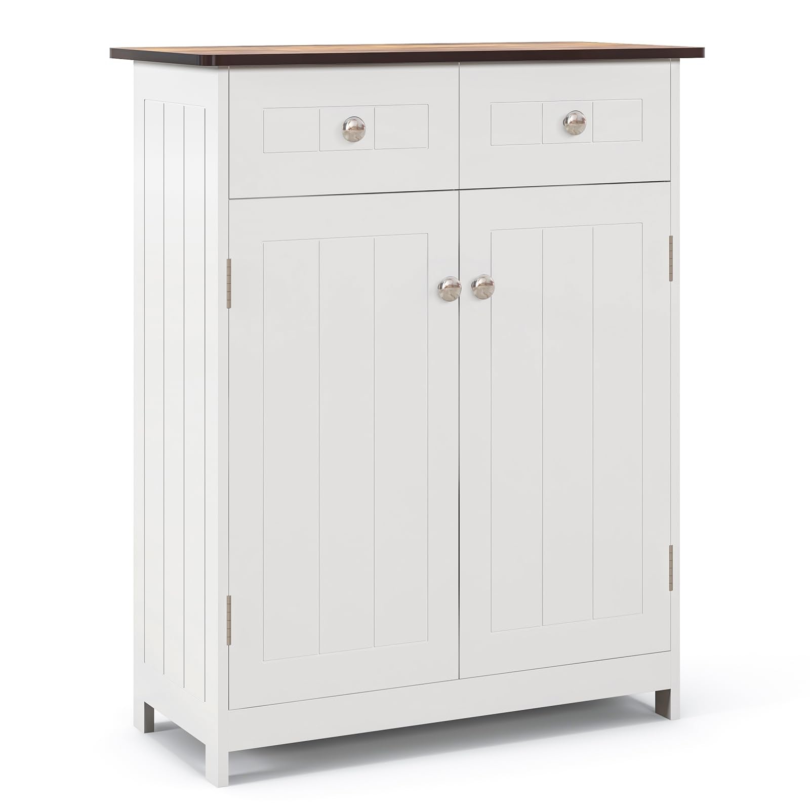 Giantex Bathroom Floor Cabinet, Freestanding Storage Organizer with 2 Drawers
