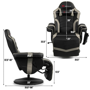 Ergonomic High Back Massage Gaming Chair with Pillow