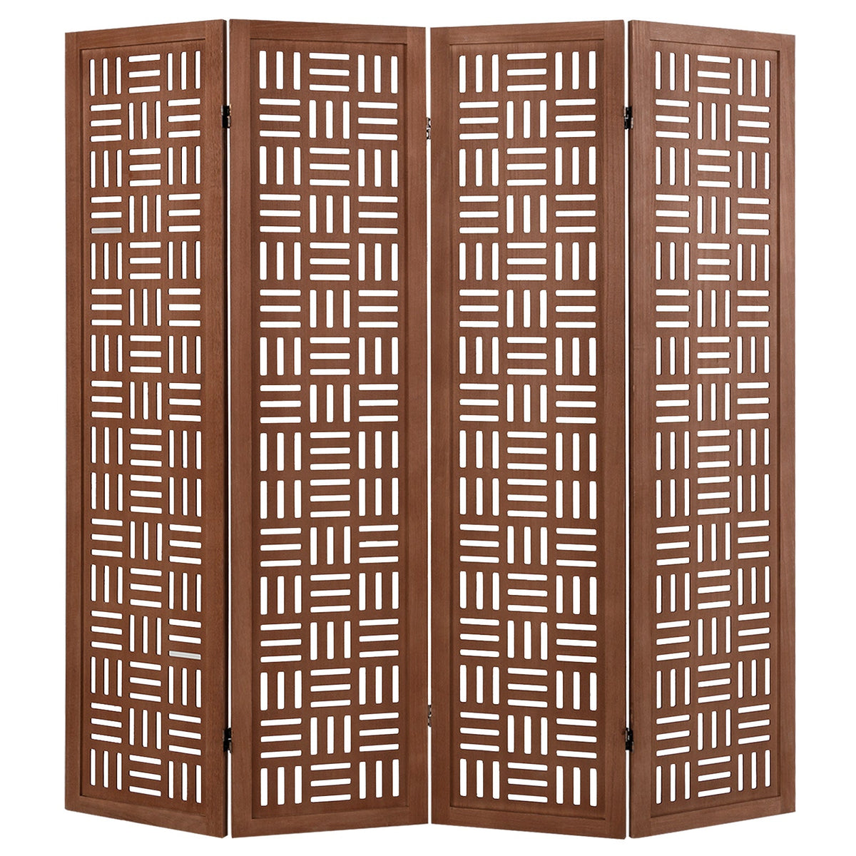 4/6-Panel Room Divider 165cm Folding Partition Stand Privacy Screen Walnut