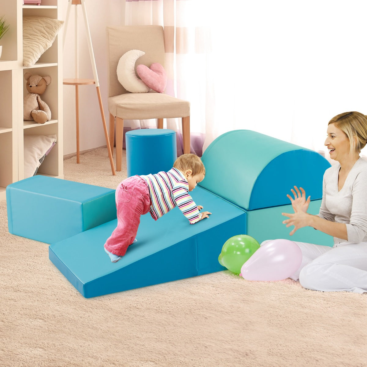 Kid Crawl Climb Foam Shapes Playset for Toddler