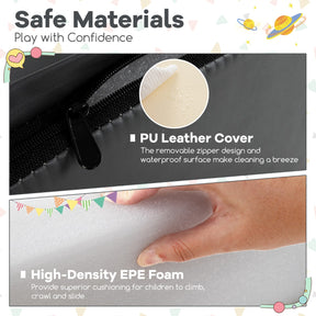 4-Piece Kids Climb Crawl Playset for Nursery and Kindergarten