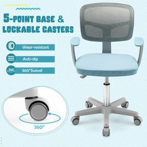 Children Study Computer Chair with Adjustable Height, Lumbar Support for Home, School, Office