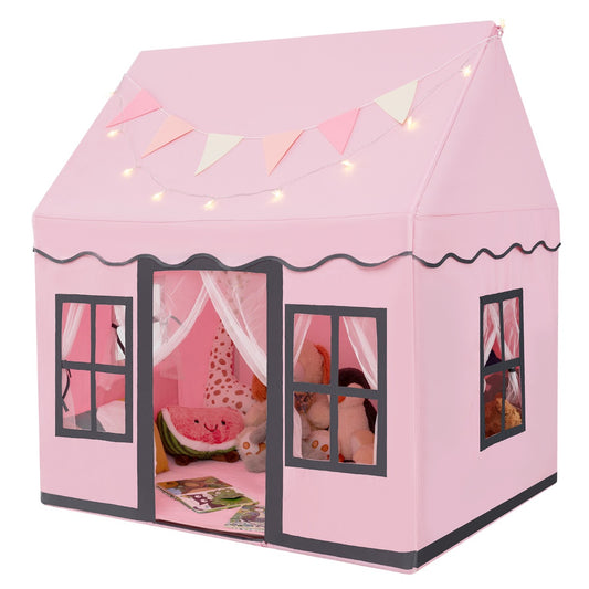 Kids Play Castle Tent Large Playhouse Toys Gifts with Star Lights Washable Mat