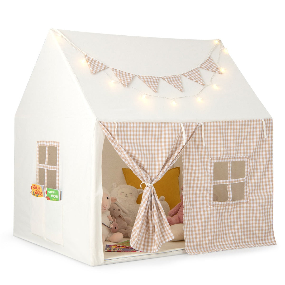 Kids Play Tent with Padded Mat and 2 Breathable Windows