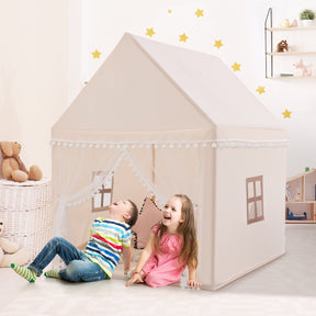 Multipurpose Kids' Playhouse Castle with Solid Wood Frame & Cotton Mat for Boys & Girls