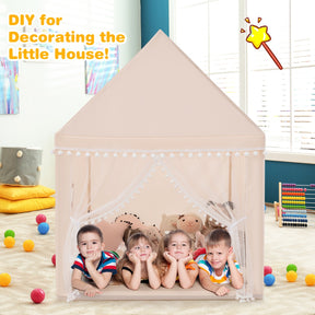 Multipurpose Kids' Playhouse Castle with Solid Wood Frame & Cotton Mat for Boys & Girls