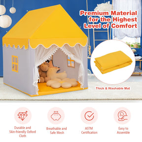 Kids Playhouse With Washable Soft Mat and Mesh Window