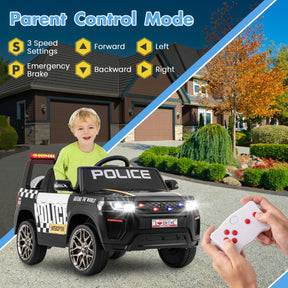 Kids Ride on Police Car with Remote Control and Wireless Connection for Children