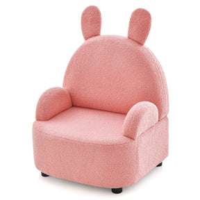 Kids Sofa Chair with Wood Construction Plush Fabric for Nursery