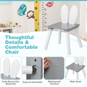 3 Pieces Kids Table and 2 Chairs Set for Arts, Crafts, Snack Time