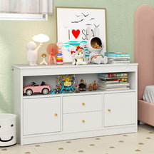 Kids Toy Storage Organizer with 2 Drawers and 2 Closed Cabinets
