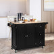 Kitchen Island Trolley with 3 Drawers and Adjustable Shelves