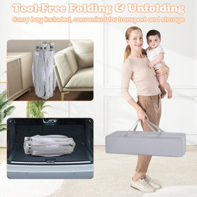 127cm x 127cm Large Baby Playpen with Zipper Gate