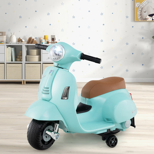 Licensed Vespa Kids Ride on Motorcycle with LED Headlight and Horn Sound