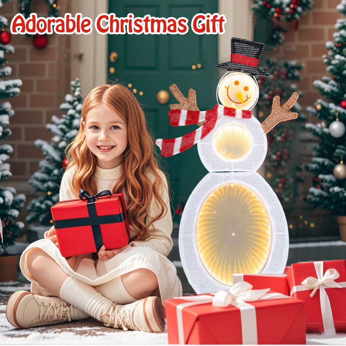 79 CM Lighted Snowman with 105 Built-in LED Lights