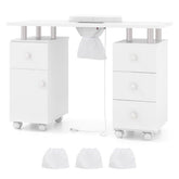 Manicure Table Nail Desk with Electric Dust Collector 3 Dust Bags