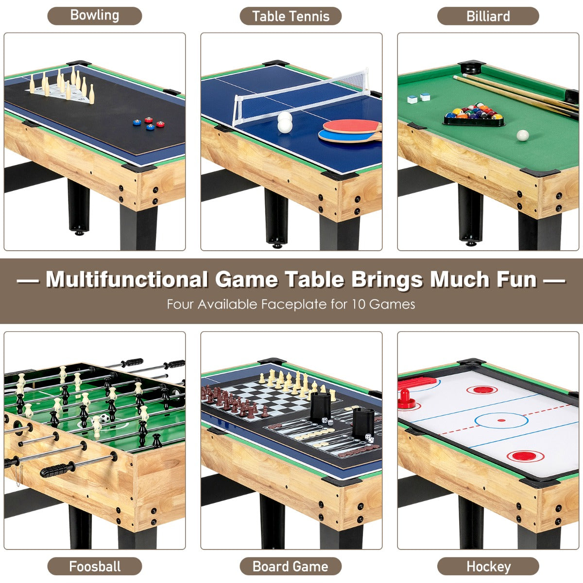 105.5 cm Multi Game Table for Game Room, Office, Bar, Club, Parties