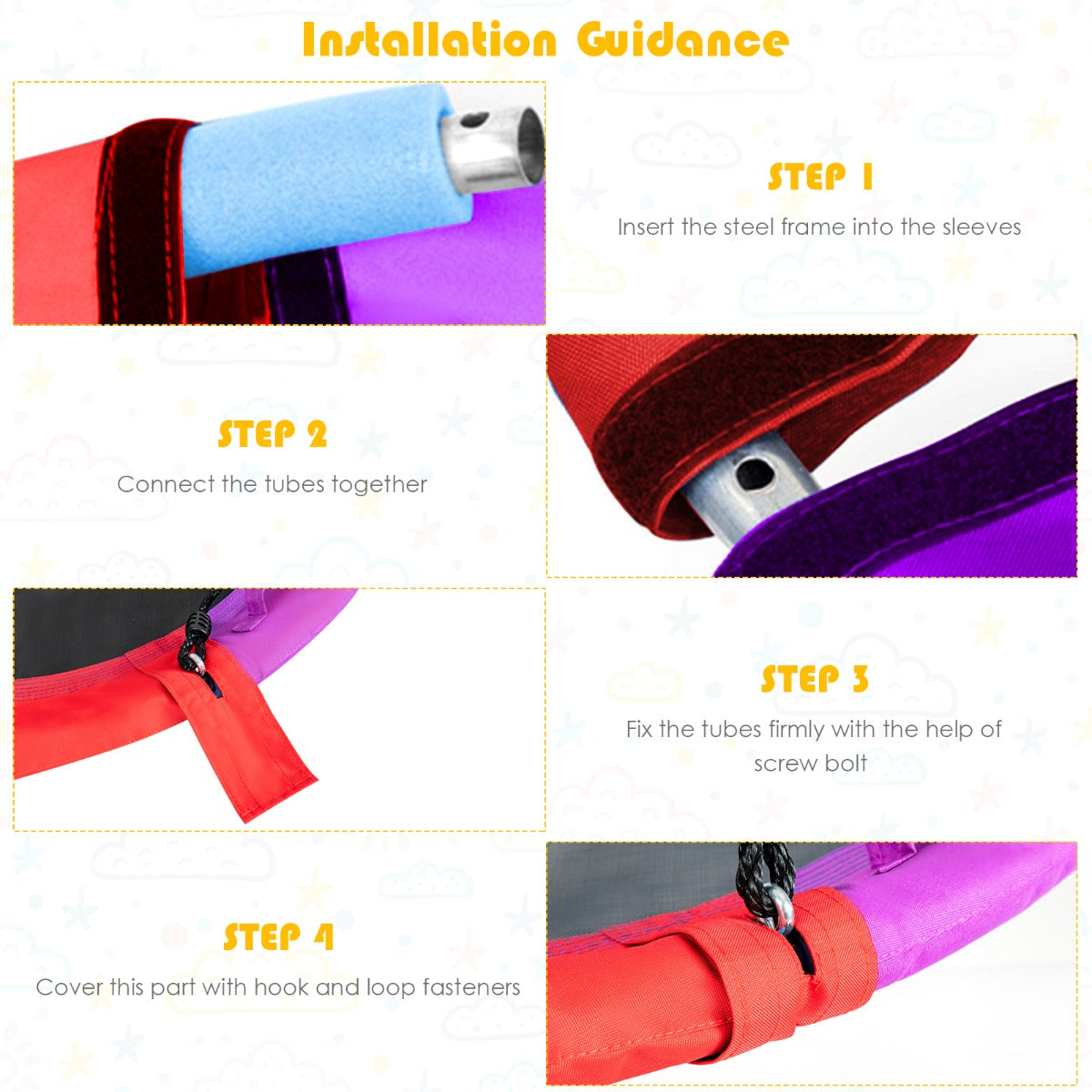 100cm/40" Saucer Tree Swing Outdoor Round Platform Swing with Pillow for Kids