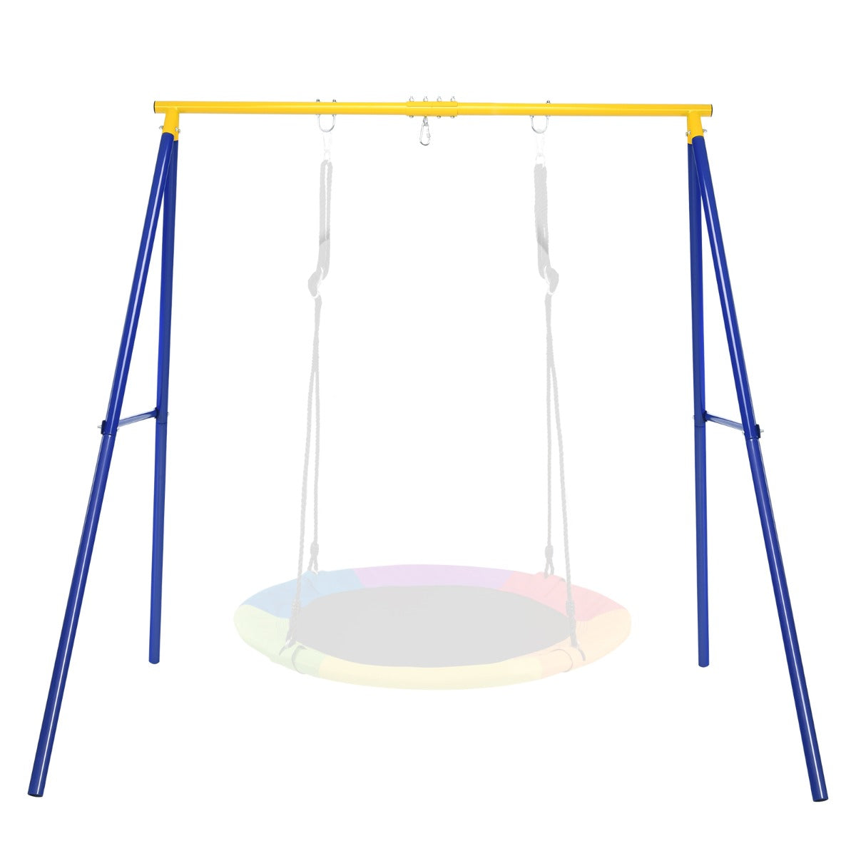 Extra Large A-Frame Steel Swing Stand with Ground Stakes for Indoor and Outdoor