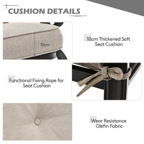 2 Pieces Outdoor Conversation Set with Ergonomic Backrest & Armrest for Balcony & Poolside