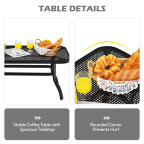 2 Pieces Outdoor Conversation Set with Ergonomic Backrest & Armrest for Balcony & Poolside