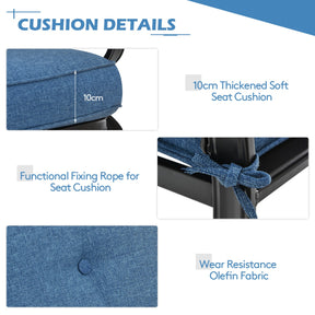 2 Pieces Outdoor Conversation Set with Ergonomic Backrest & Armrest for Balcony & Poolside