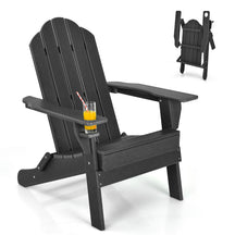 Folding Adirondack Chair with Cup Holder for Outdoor