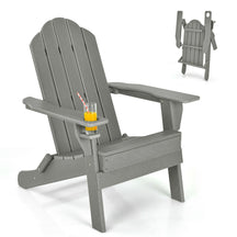 Folding Adirondack Chair with Cup Holder for Outdoor