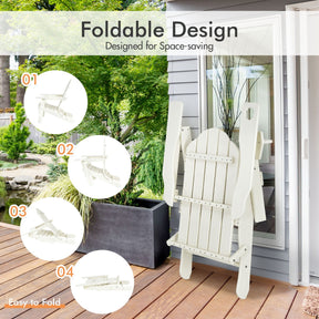 Folding Adirondack Chair with Cup Holder for Outdoor