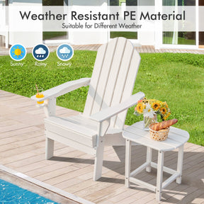 Folding Adirondack Chair with Cup Holder for Outdoor