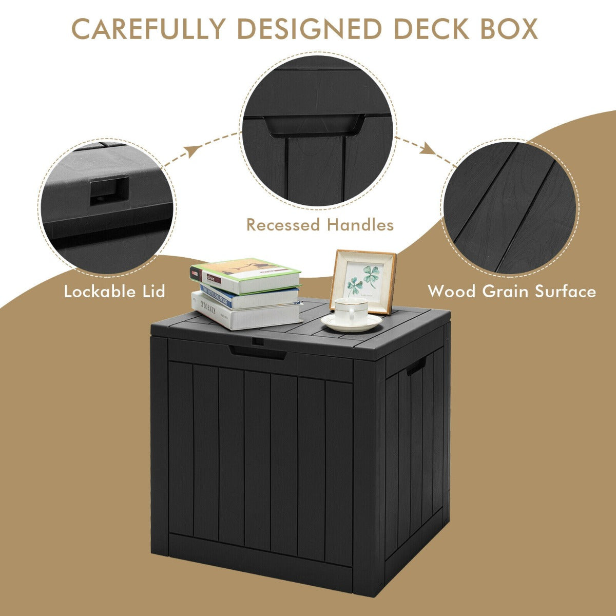 118L Deck Storage Box for Patio Tools