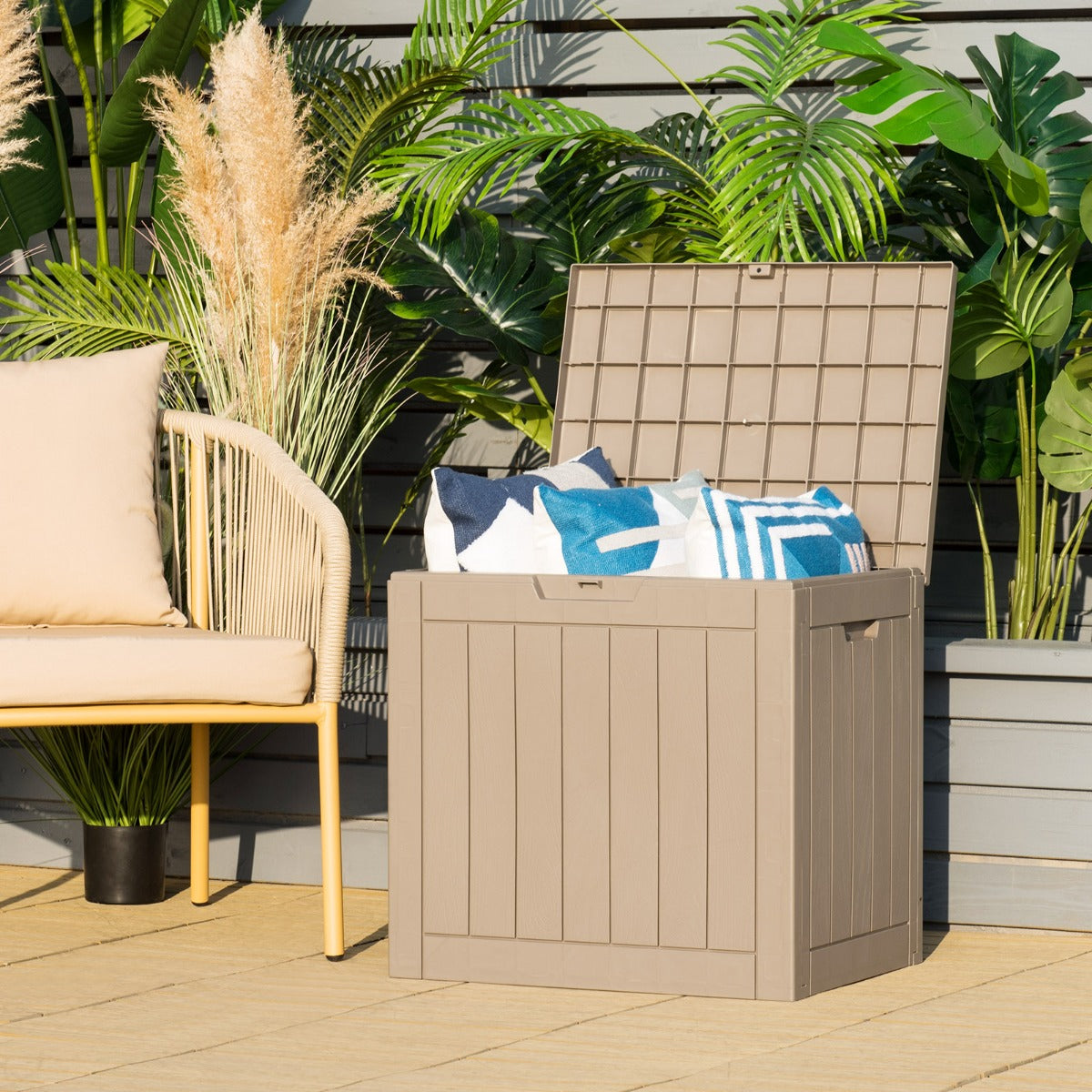 118L Deck Storage Box for Patio Tools