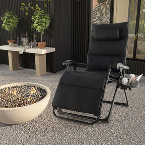 Adjustable Metal Zero Gravity Lounge Chair with Removable Cushion
