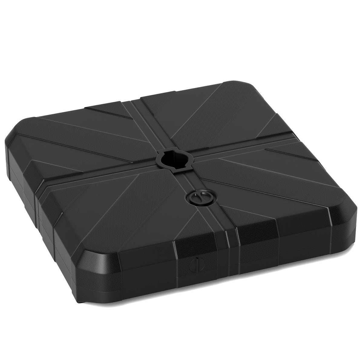 Weighted Offset Umbrella Base, Water & Sand Filled Heavy Duty Base with Cross Bracket & Cut-out Handles, Up to 80 kg